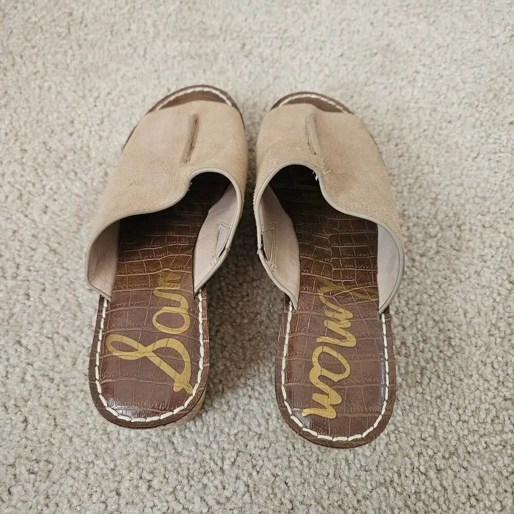 Sam Edelman Women's Ranger Cork Wedge Heel Slides 8.5